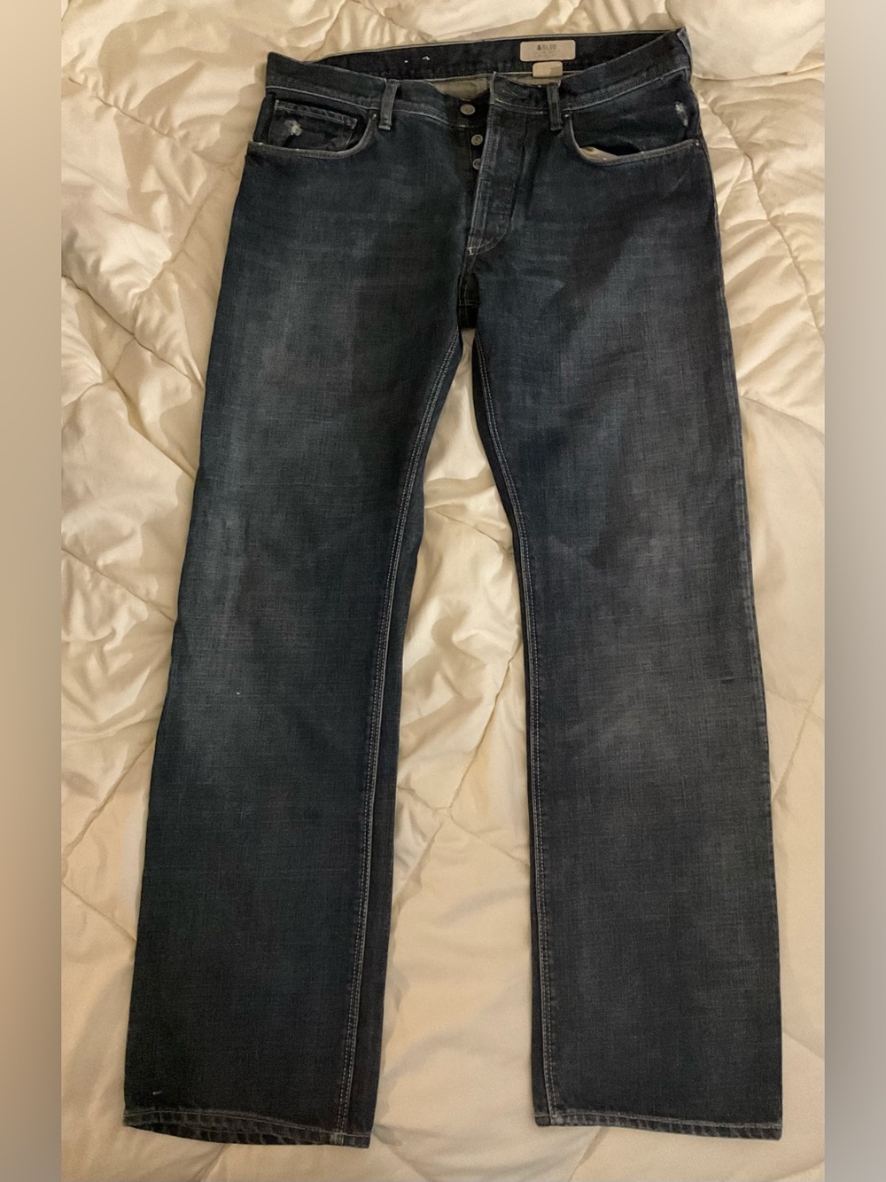 SLIQ Low Waist and Slim Leg Blue Jeans